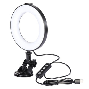 3200k-6500k Ring Light Led Video Light Video Conference Light with Suction cup Laptop Live Streaming Fill Light