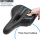 WEST BIKING Bicycle Saddle with Tail Light Thicken Widen MTB Soft Comfortable Bike Hollow Cycling Rear Seat Warning Lamp 3 Modes