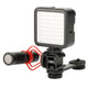 Triple Cold Shoe Mount Microphone Led Video Light Set for DJI OSMO Mobile